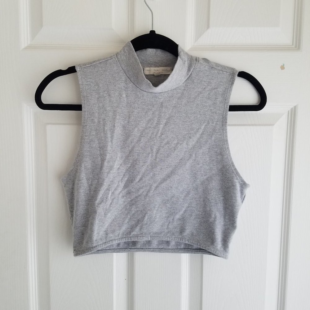 Truly Madly Deeply Mock Neck Crop